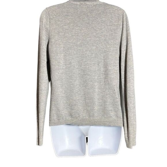 Michael Kors Women's SequinOpen Front Long Sleeve Gray Cardigan Size Medium - Picture 3 of 8